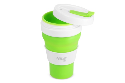 KUBEK SILIKONOWY SKŁADANY 600ML JASNO ZIELONY NC4103 /NILS CAMP