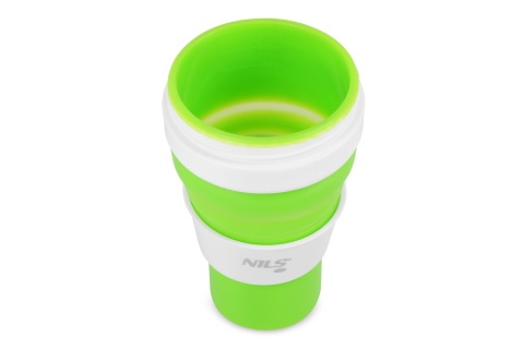 KUBEK SILIKONOWY SKŁADANY 600ML JASNO ZIELONY NC4103 /NILS CAMP
