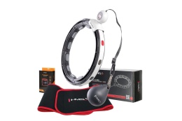 HULA HOP MAGNETYCZNY CZARNY Z LICZNIKIEM HHM15 + PAS WYSZCZUPLAJĄCY CZERWONY BR163 /HMS