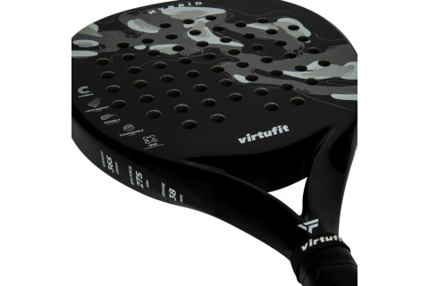 RAKIETA PADEL HYBRID - CZARNO-SZARA /VIRTUFIT