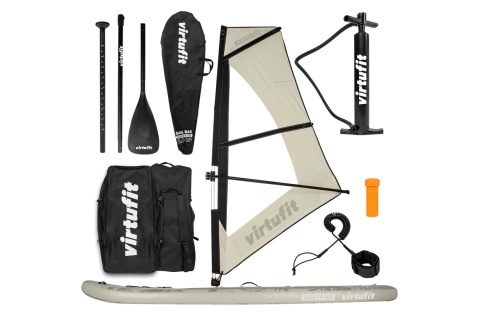 DESKA SUP PIASKOWY BEŻ - Z OSŁONĄ PRZECIWWATROWĄ I AKCESORIAMI - SURFER 305 /VIRTUFIT DESKA SUP PIASKOWY BEŻ - Z OSŁONĄ PRZECIWWATROWĄ I AKCESORIAMI - SURFER 305 /VIRTUFIT