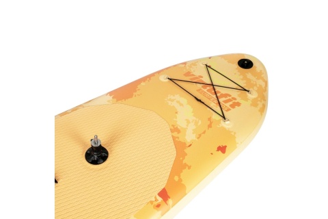 DESKA SUP POMARAŃCZOWA - Z ŻAGLEM WIATROWYM I AKCESORIAMI - SURFER 305 /VIRTUFIT