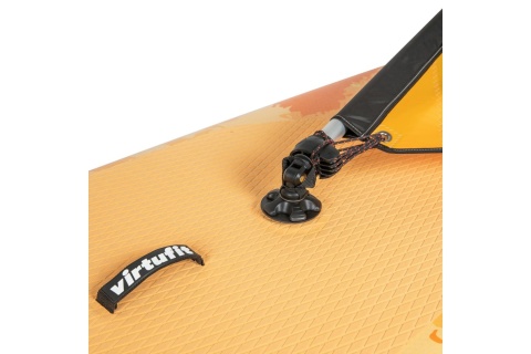 DESKA SUP POMARAŃCZOWA - Z ŻAGLEM WIATROWYM I AKCESORIAMI - SURFER 305 /VIRTUFIT