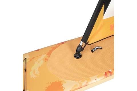 DESKA SUP POMARAŃCZOWA - Z ŻAGLEM WIATROWYM I AKCESORIAMI - SURFER 305 /VIRTUFIT