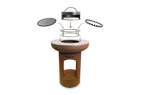 PALENISKO OGRODOWE BONBIZA XL OPEN RDZAWE /BONFEU