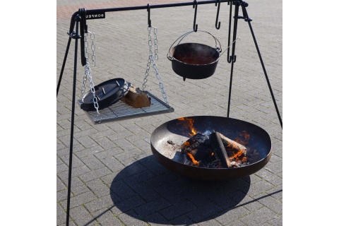 STALOWY STOJAK NAD OGNISKO /BONFEU