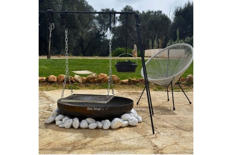 STALOWY STOJAK NAD OGNISKO /BONFEU