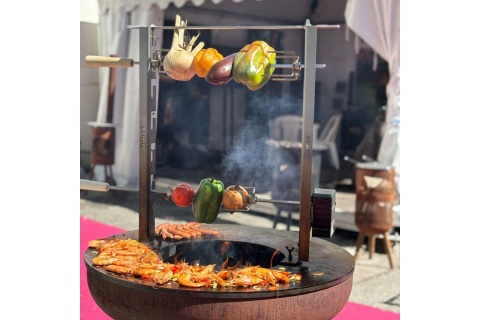 STELAŻ Z ROŻNEM DO PLANCHY /BONFEU